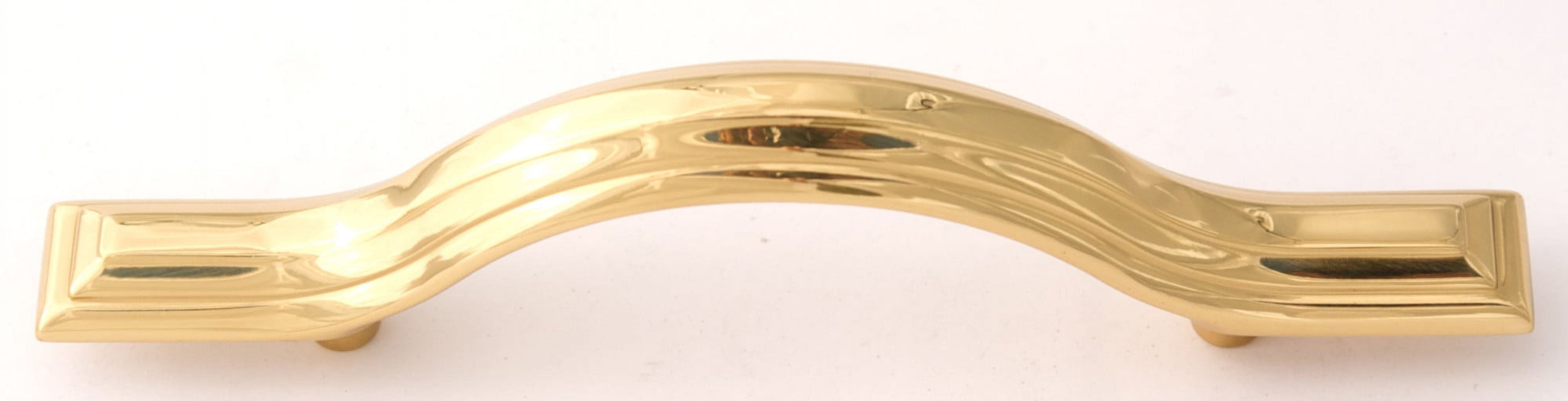 Alno A1510-3-PB/NL Geometric 3" Center To Center Solid Brass Arch Bow Cabinet Handle /