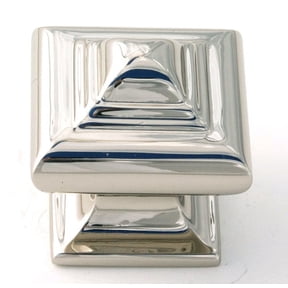 Geometric 1.25" Square Knob, Polished Chrome