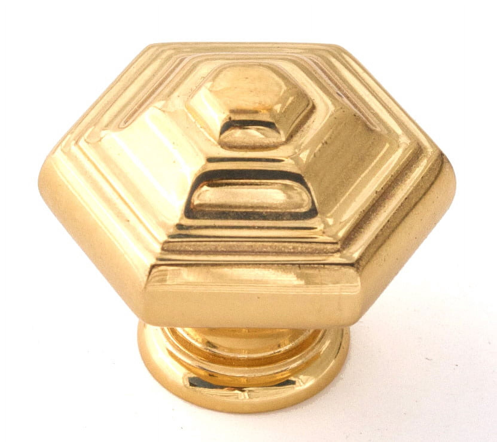 Alno A1530-PB Geometric 1-1/4" Cabinet Knob Polished Brass