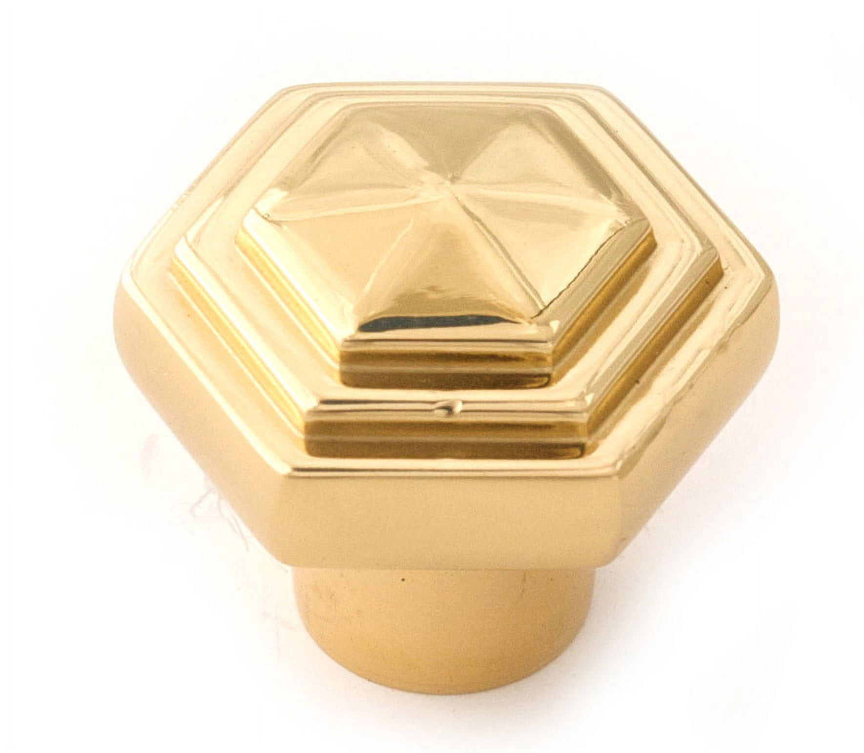 Alno A1535-PB Geometric 1-1/4" Cabinet Knob Polished Brass