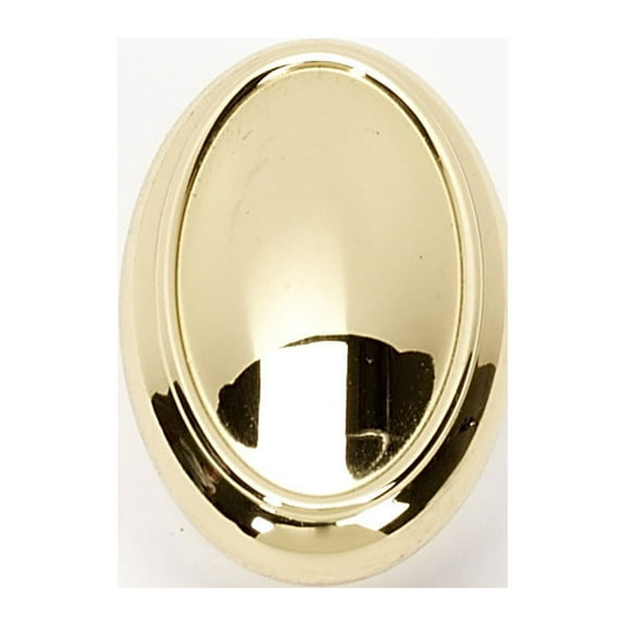 Alno A1560 Classic Traditional 1-1/2" Oval Solid Brass Cabinet Knob / Drawer Knob - Brass