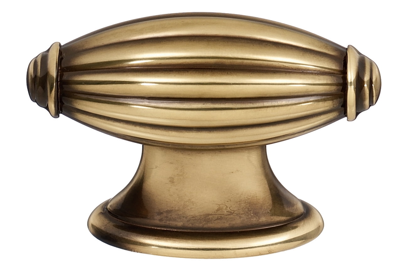 Polished Antique Brass T-Handle Cabinet Knob