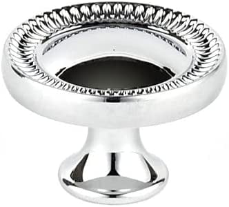 Alno A240-14-PB/NL Regal 1-1/4" Traditional Ridged Edge Solid Brass Mushroom Cabinet Knob