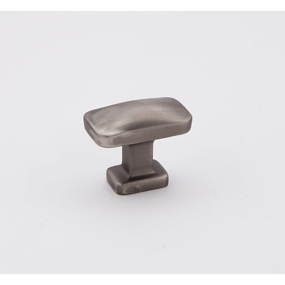 Alno A252-14-PEW Cloud 1-1/4" Rectangular Modern Convex Solid Brass Cabinet Knob / Drawer