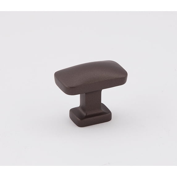Alno A252-14-CHBRZ Cloud 1-1/4" Rectangular Modern Convex Solid Brass Cabinet Knob /