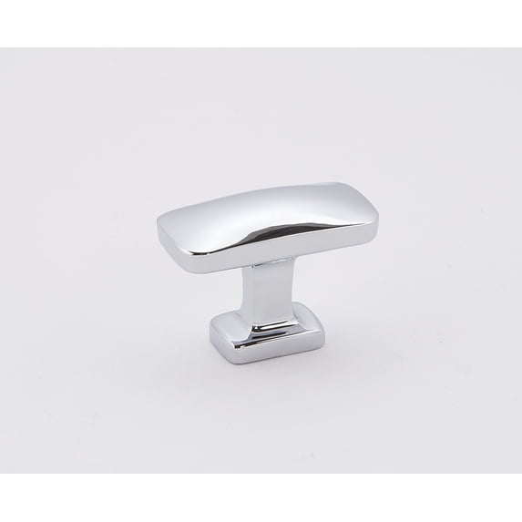 Alno A252-38-PC Cloud 1-1/2" Rectangular Convex T Bar Solid Brass Cabinet Knob / Drawer