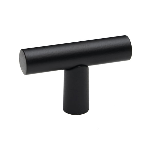 Alno A2802-MB Vita Bella 1-3/4" Modern Smooth T Bar Cabinet Knob / Drawer Bar Knob - Black