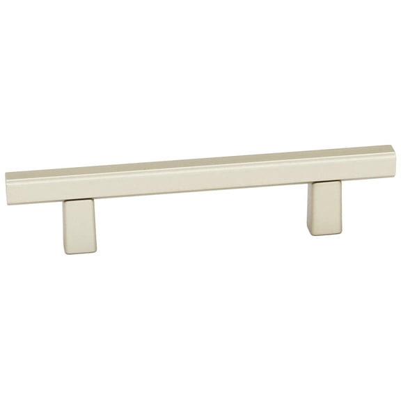 Alno A2805-4-MN Quadrato 4" Center To Center Modern Smooth Square Cabinet Bar Handle /