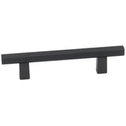Alno A2805-4-MB Quadrato 4" Center To Center Modern Smooth Square Cabinet Bar Handle /