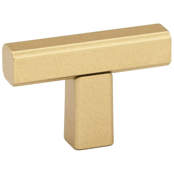 Alno A2805 Quadrato 1-3/4" Smooth Square T Bar Cabinet Knob / Drawer Knob - Champagne
