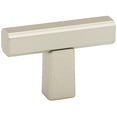 thumbnail image 1 of Alno A2805-MN Quadrato 1-3/4" Smooth Square T Bar Cabinet Knob / Drawer Knob - Nickel, 1 of 2