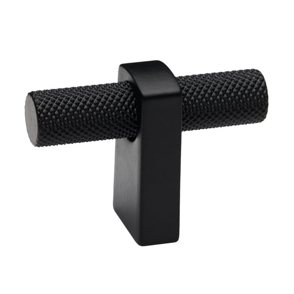 Alno A2901-MB Vita Bella 1-3/4" Modern Knurled T Bar Cabinet Knob / Drawer Knob - Black
