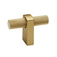 thumbnail image 1 of Alno A2901 Vita Bella 1-3/4" Modern Knurled T Bar Cabinet Knob / Drawer Knob - Champagne, 1 of 4