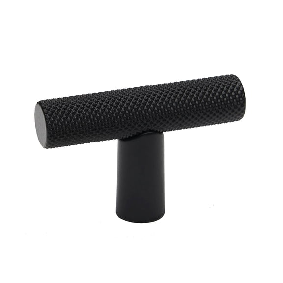Alno A2902-MB Vita Bella 1-3/4" Modern Knurled Industrial "T" Bar Designer Cabinet Knob /