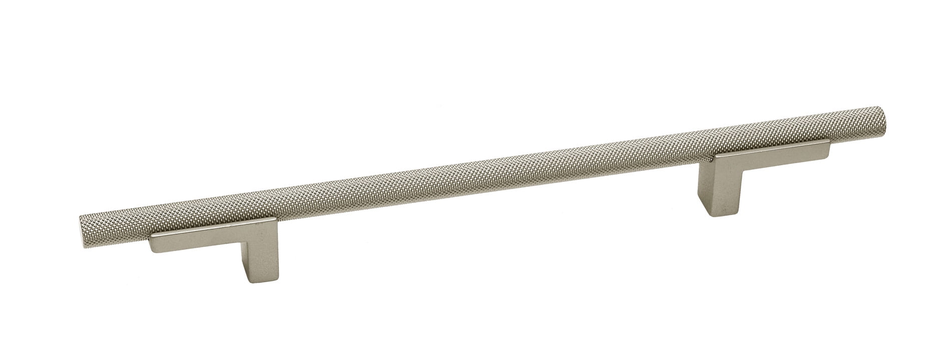 Matte Nickel Knurled Bar Pull 6" Modern Industrial