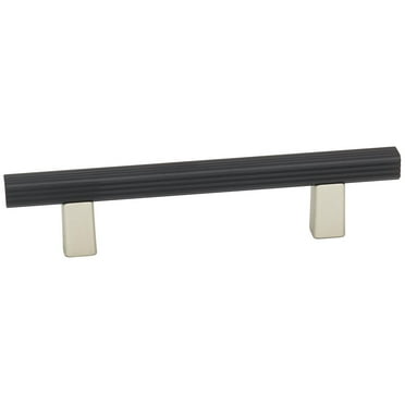 Alno A2905-35 Quadrato 3-1/2" Center To Center Modern Grooved Square Cabinet Bar Handle /