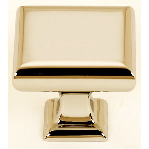 Alno A310-14 Manhattan 1-1/4" Elegant Smooth Square Solid Brass Cabinet Knob / Drawer Knob