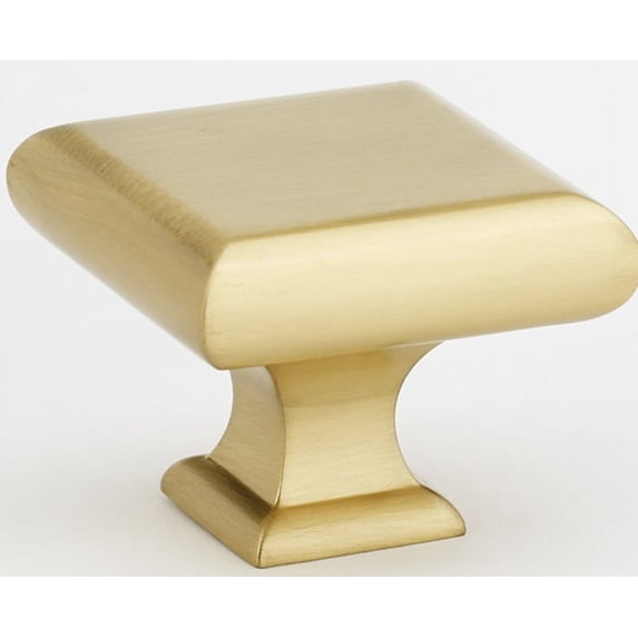 Alno A310-45-SB Manhattan 1-3/4" Elegant Square Solid Brass Cabinet Knob / Drawer Knob -