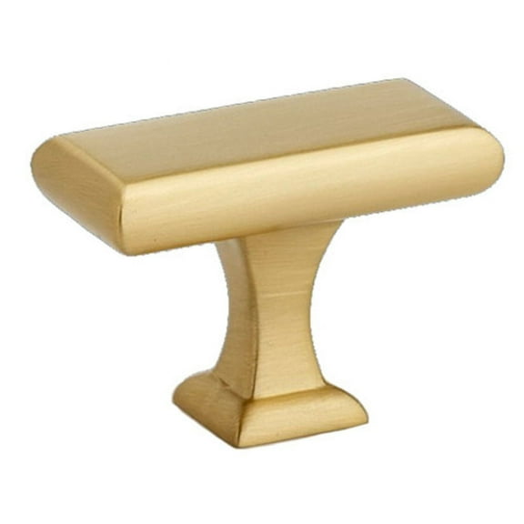 Alno A310-58 Manhattan 1-5/8" Sleek Rectangular Solid Brass T Cabinet Knob / Drawer Knob -