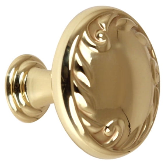 Alno A3650-38 Ornate 1-1/2" Scrolled Edge Elegant Traditional Mushroom Solid Brass Cabinet