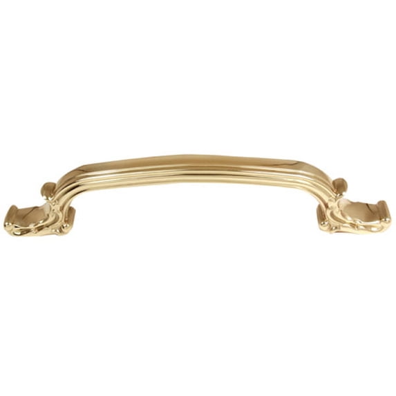 Alno A3650-6-PB Ornate 6 Inch Cabinet Pull Polished Brass