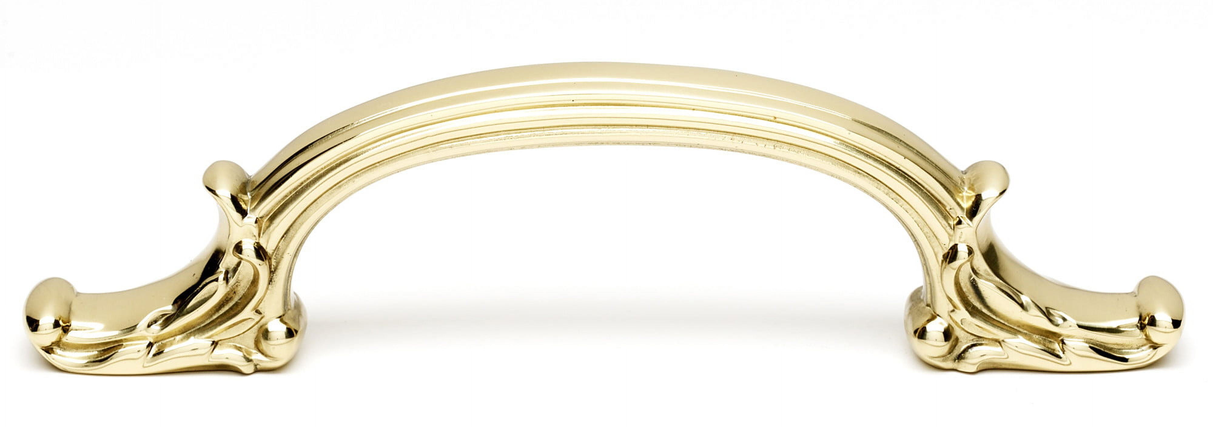 Traditional 4 3/4" Center Arch Pull, Polished Brass