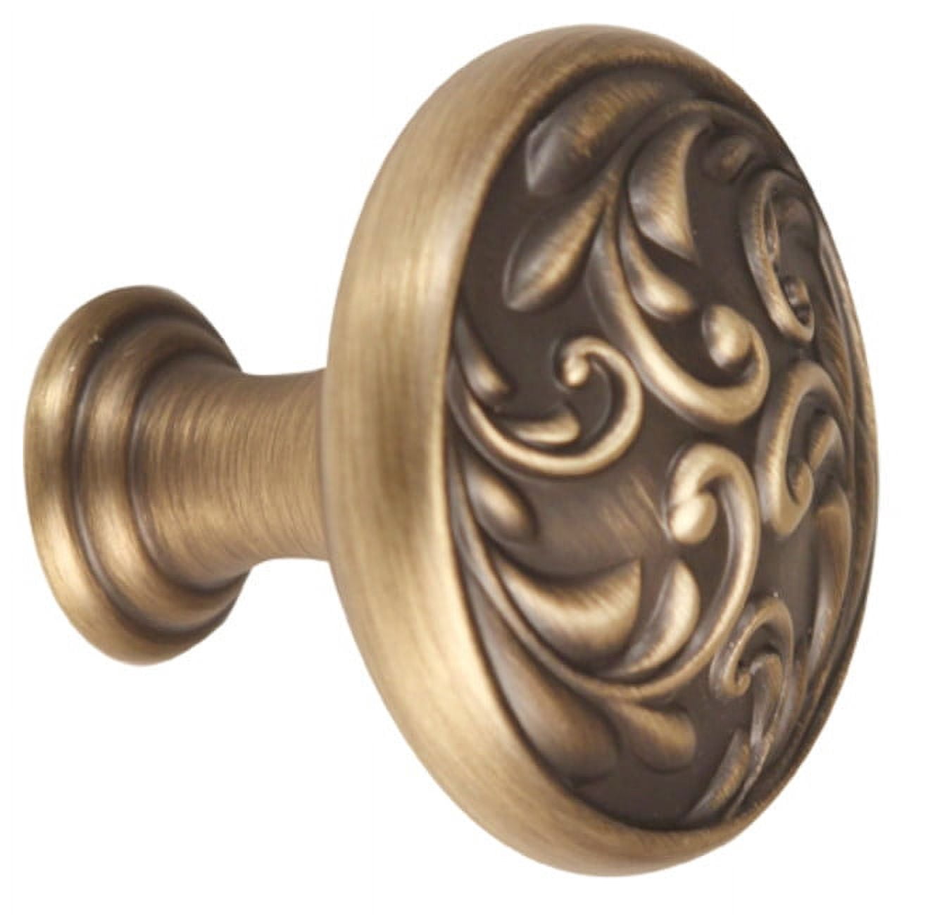 Alno A3651-14-AEM Ornate 1-1/4 Inch Cabinet Knob Antique English Matte