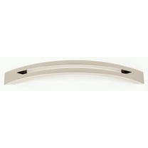Alno A422-6 Modern Slit Top 6" Center To Center Arch Bow Solid Brass Cabinet Handle /