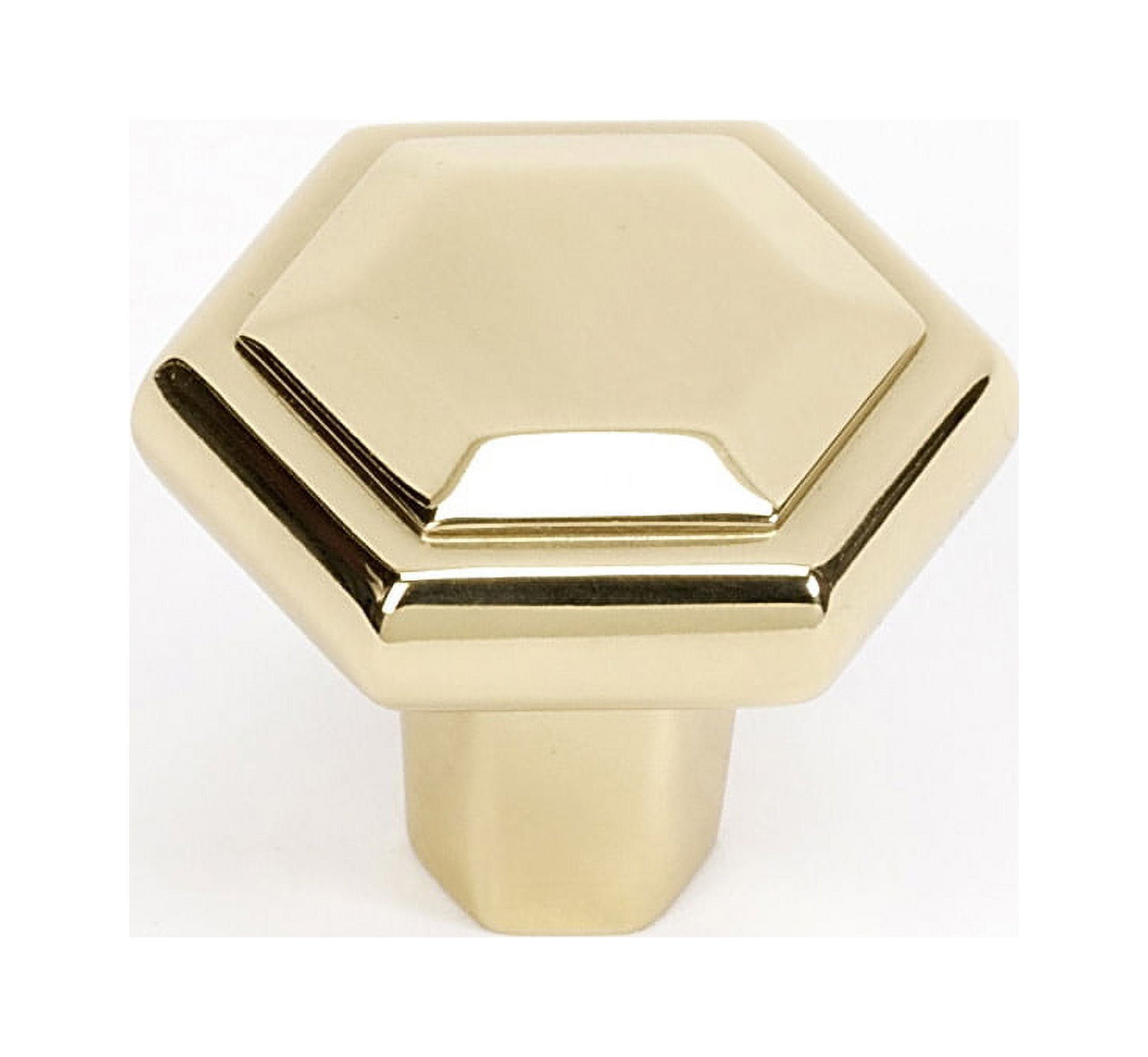 Alno A423-PB Nicole Cabinet Hexagon Knob Polished Brass