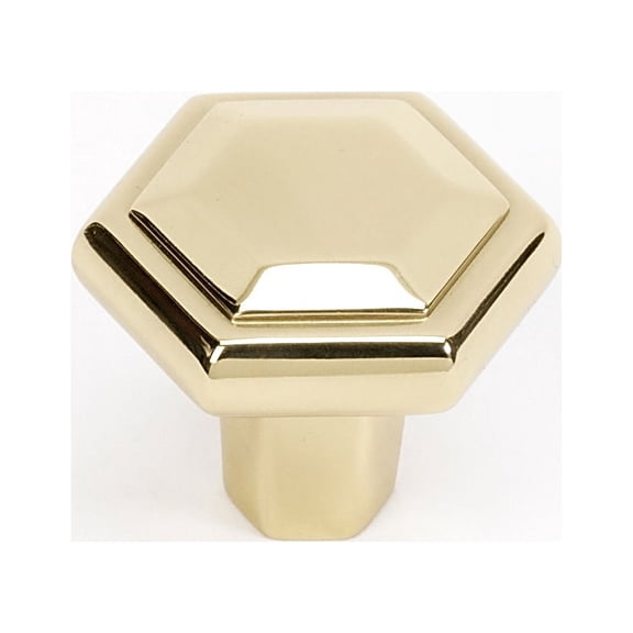 Nicole Novelty Knob, Polished Brass, 1.25" H x 1.5" W x 0.5" D