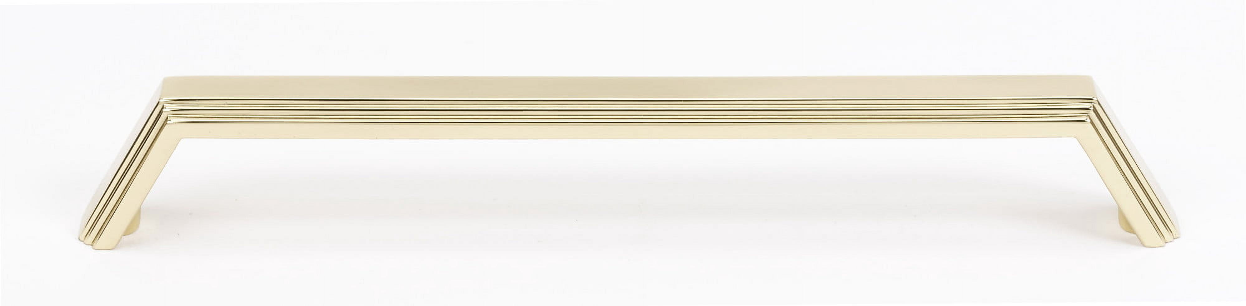 Alno A427-8-PB/NL Nicole 8" Center To Center Solid Brass Modern Angled Ridged Cabinet