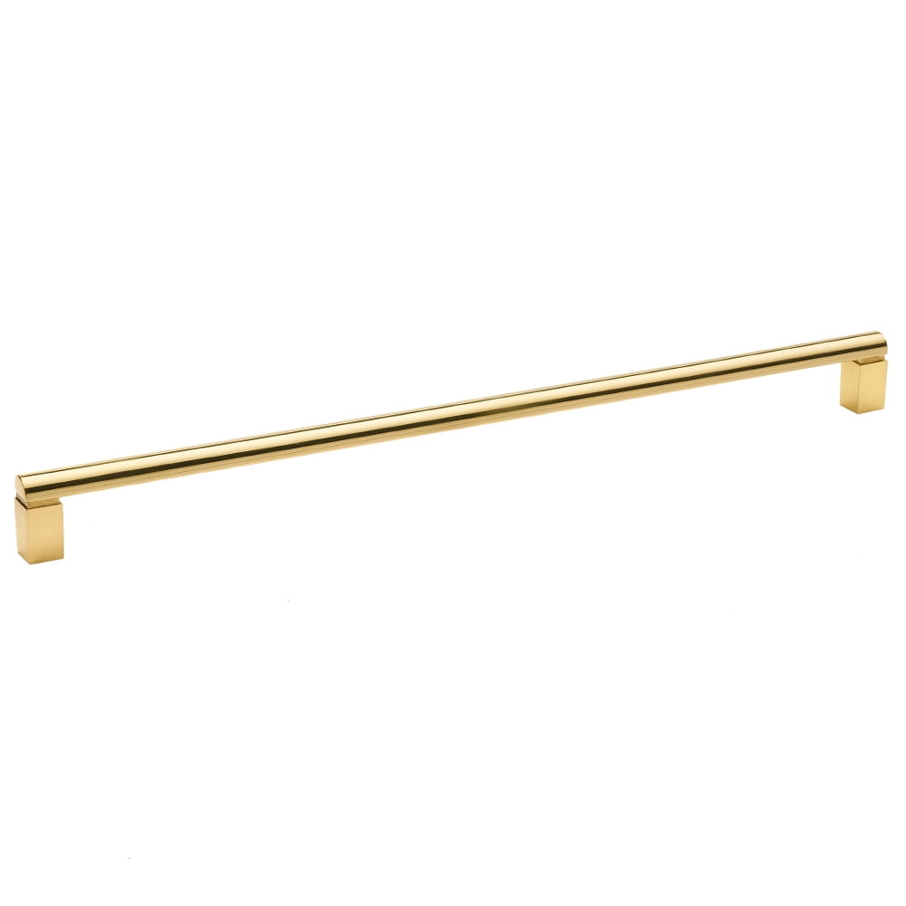 Polished Brass 12'' Modern Bar Pull with Mounting Hardware