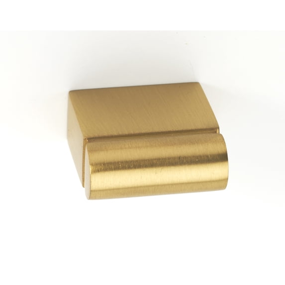 Alno A430-SB Vogue 1" Modern Rectangular Solid Brass Cabinet Knob / Drawer Knob - Brass