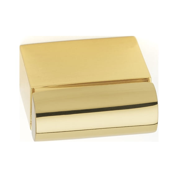 Alno A430-PB/NL Vogue 1" Modern Rectangular Solid Brass Cabinet Knob / Drawer Knob - Brass