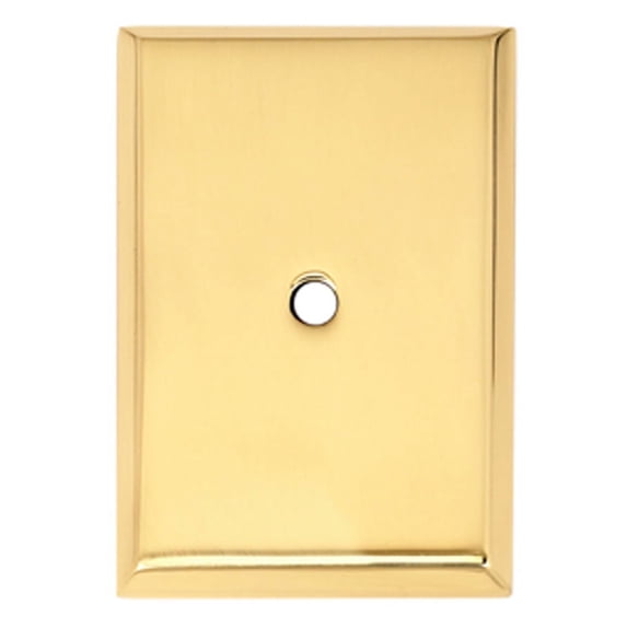Alno A610-14-PB 1 1/4 Inch Rectangle Backplate Polished Brass
