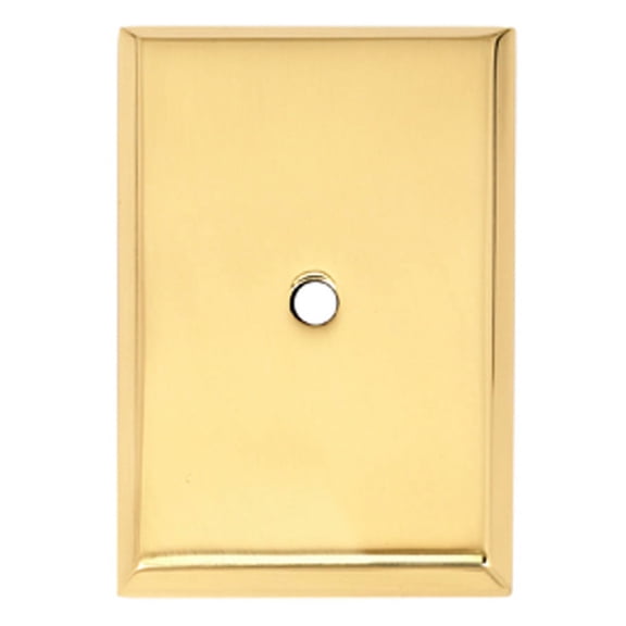 Alno A610-38-PB 1 1/2 Inch Rectangle Backplate Polished Brass