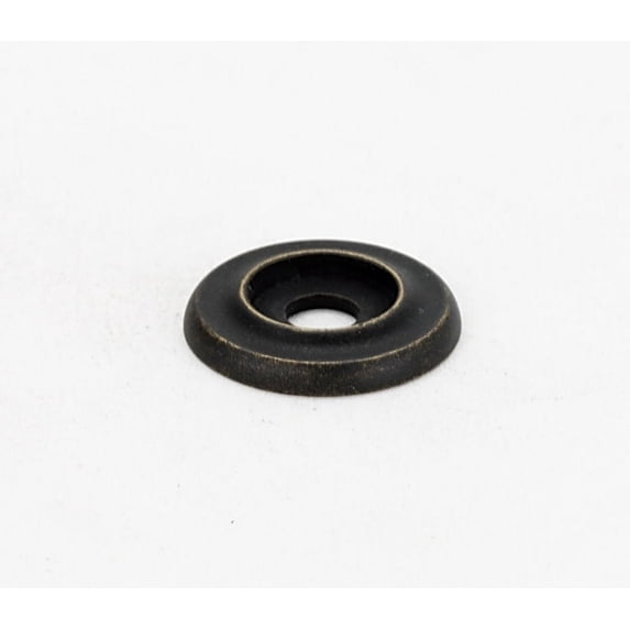 Alno A615-34-BARC Traditional 3/4" Round Solid Brass Ring Cabinet Knob Backplate -