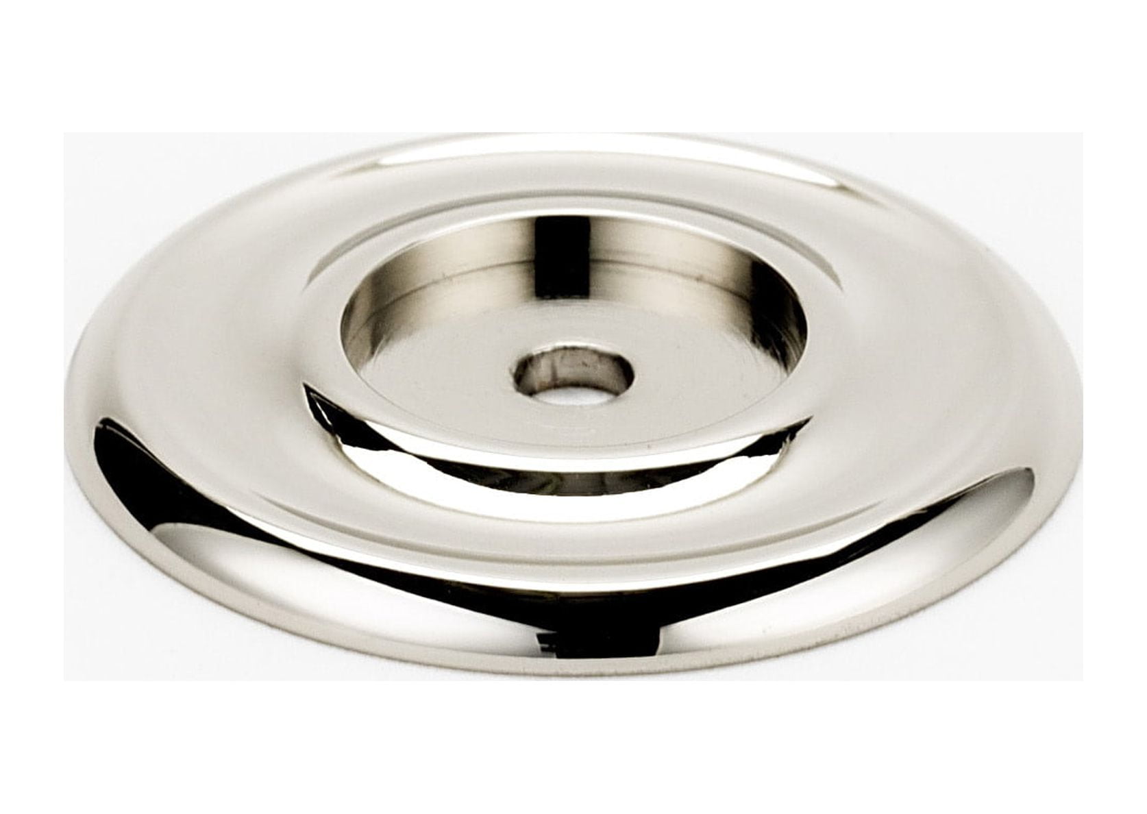 Polished Nickel Traditional Cabinet Knob Backplate