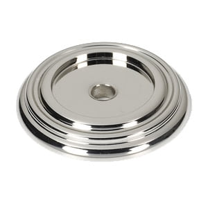 Alno A616-14-PN Charlie's 1-1/4" Round Solid Brass Cabinet Knob Backplate - Nickel