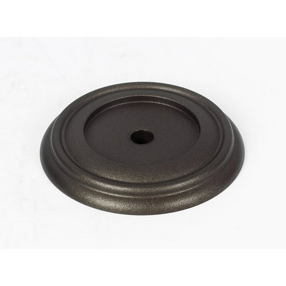 Alno A616-38 Charlie's 1-1/2" Round Solid Brass Cabinet Knob Backplate - Bronze