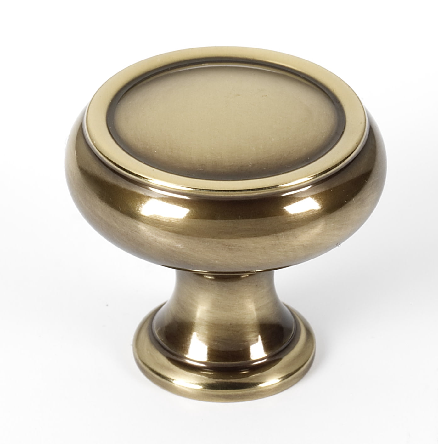 Alno A626-14-PA Charlies 1-1/4" Round Ridged Traditional Mushroom Solid Brass Cabinet Knob