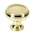 thumbnail image 1 of Alno A626-14-PB Charlies 1-1/4" Round Ridged Traditional Mushroom Solid Brass Cabinet Knob, 1 of 2