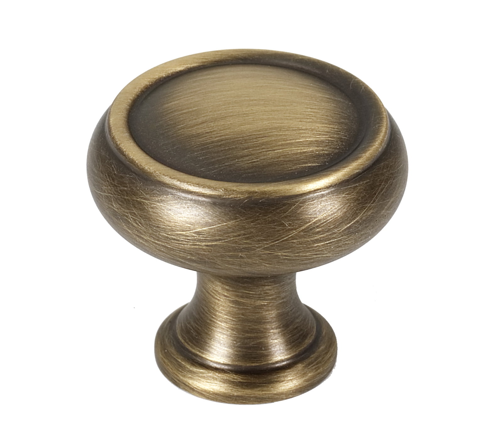 Alno A626-14-AEM Charlies 1-1/4" Round Ridged Traditional Mushroom Solid Brass Cabinet