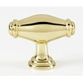 thumbnail image 1 of Alno A626 Charlies 1-3/4" Solid Brass "T" Bar Football Cabinet Knob / Drawer Knob - Brass, 1 of 2