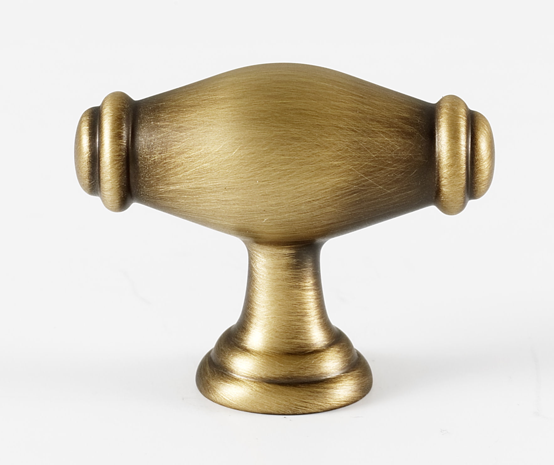 Alno A626-AEM Charlies 1-3/4" Solid Brass "T" Bar Football Cabinet Knob / Drawer Knob -