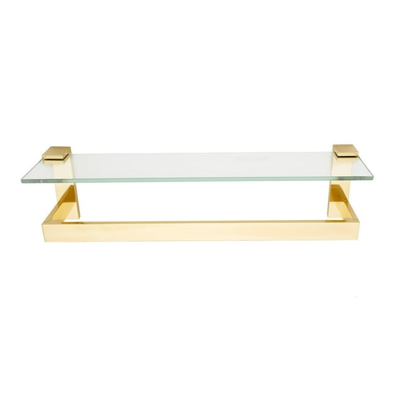 Alno A6427-18 Linear 18" Wide Solid Brass Modern Bathroom Towel Rod Bar - Brass
