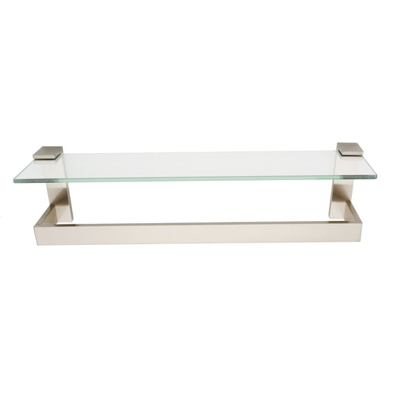 Alno A6427-18-SN Linear 18" Wide Solid Brass Modern Bathroom Towel Rod Bar - Nickel