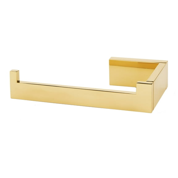 Alno A6466l Linear 6" Wide Solid Brass Euro Modern Left Hand Slide Bar Toilet Paper Holder