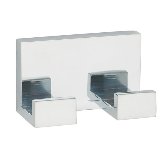 Alno A6484-PC Linear 3" Wide Solid Brass Modern Double Bathroom Robe Towel Hook - Chrome