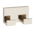 thumbnail image 1 of Alno A6484-PN Linear 3" Wide Solid Brass Modern Double Bathroom Robe Towel Hook - Nickel, 1 of 1